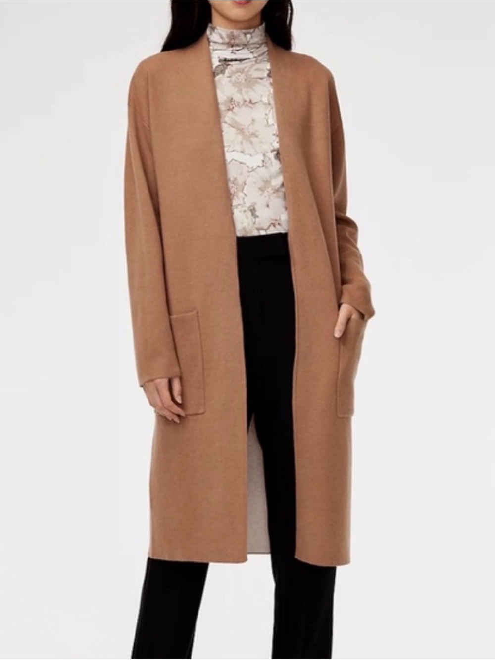 Aritzia Babaton Lance double faced wool blend long cardigan jacket